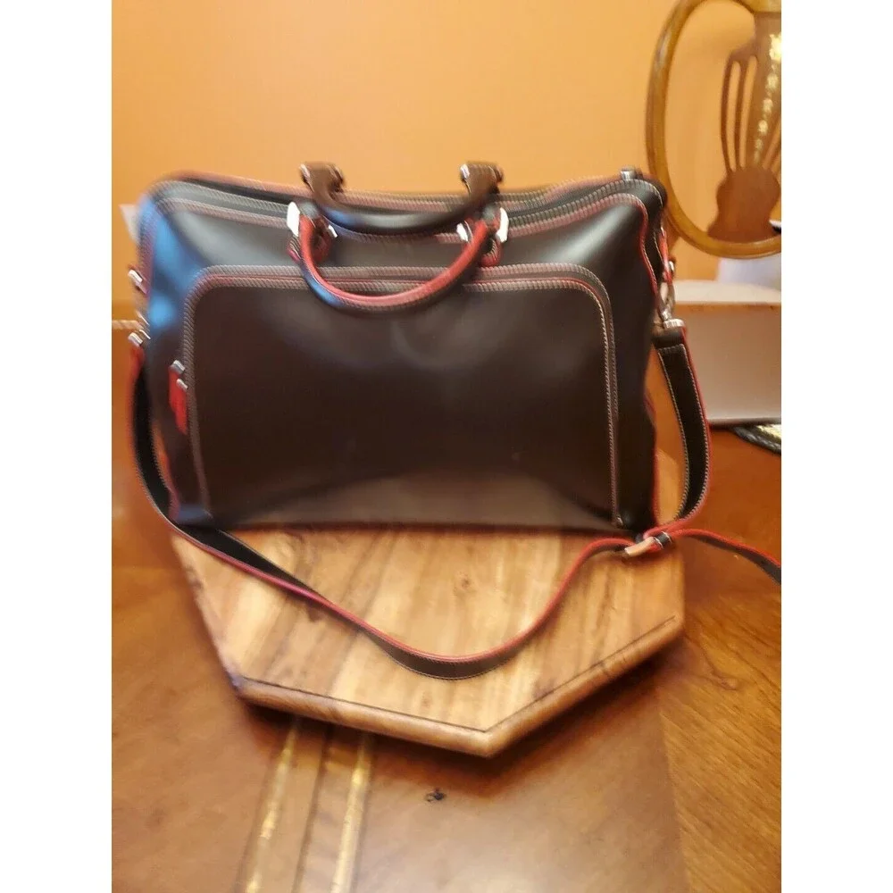 LODIS Audrey Brera Briefcase (Black w/ Red Detailing) - WMS